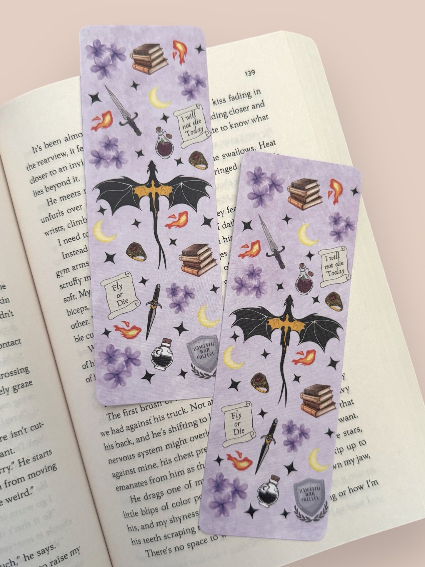 Fourth Wing Inspired Bookmark