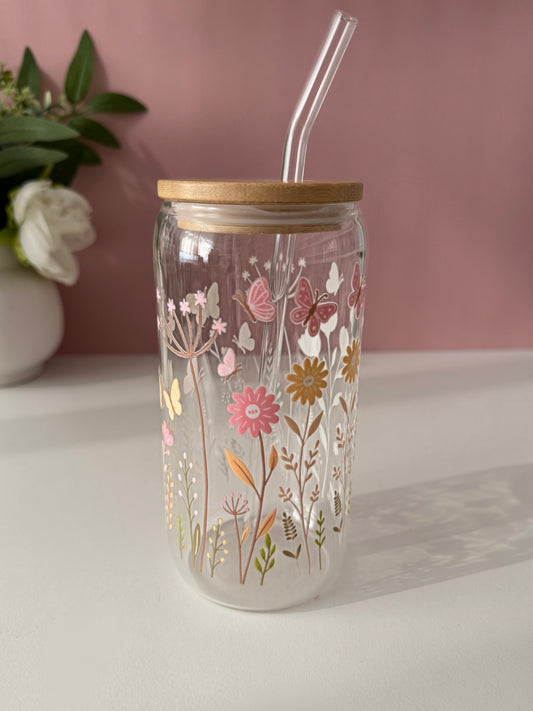 Butterfly Meadow Glass Cup