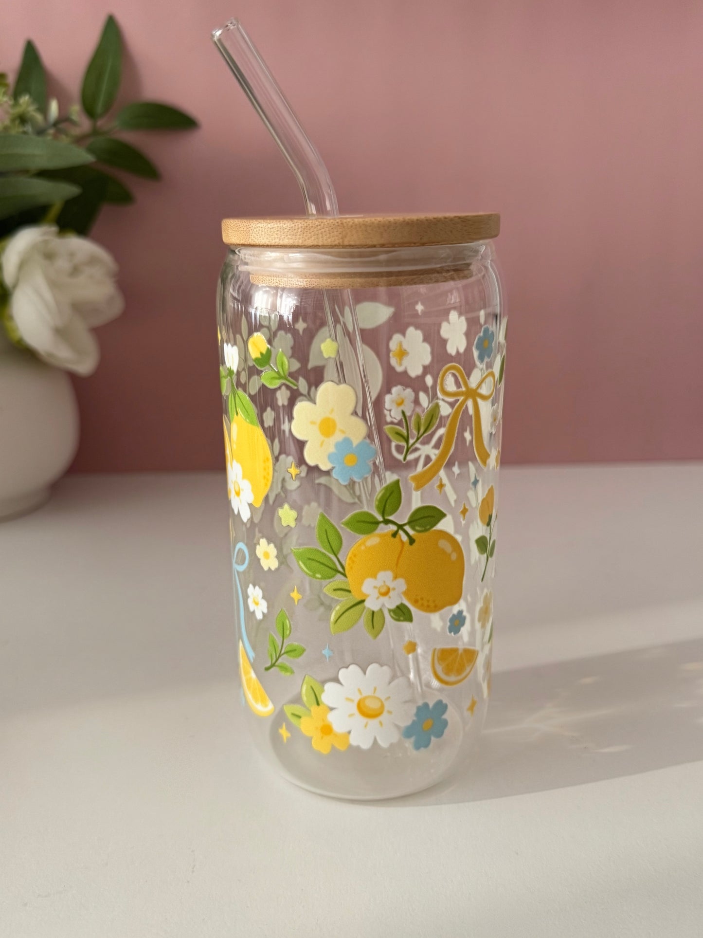 Lemon Blossom Glass Cup