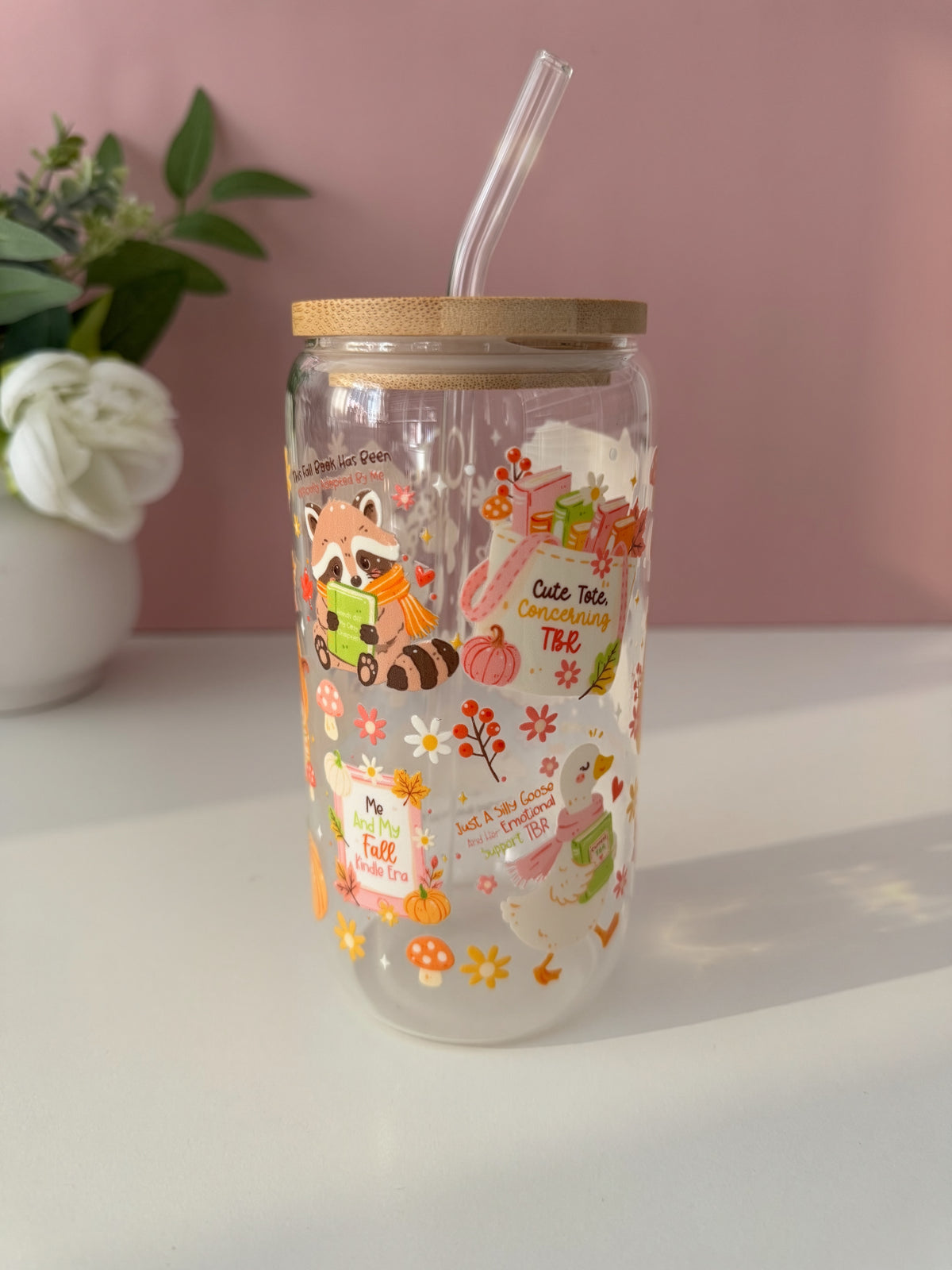 Cozy Chapters Glass Cup