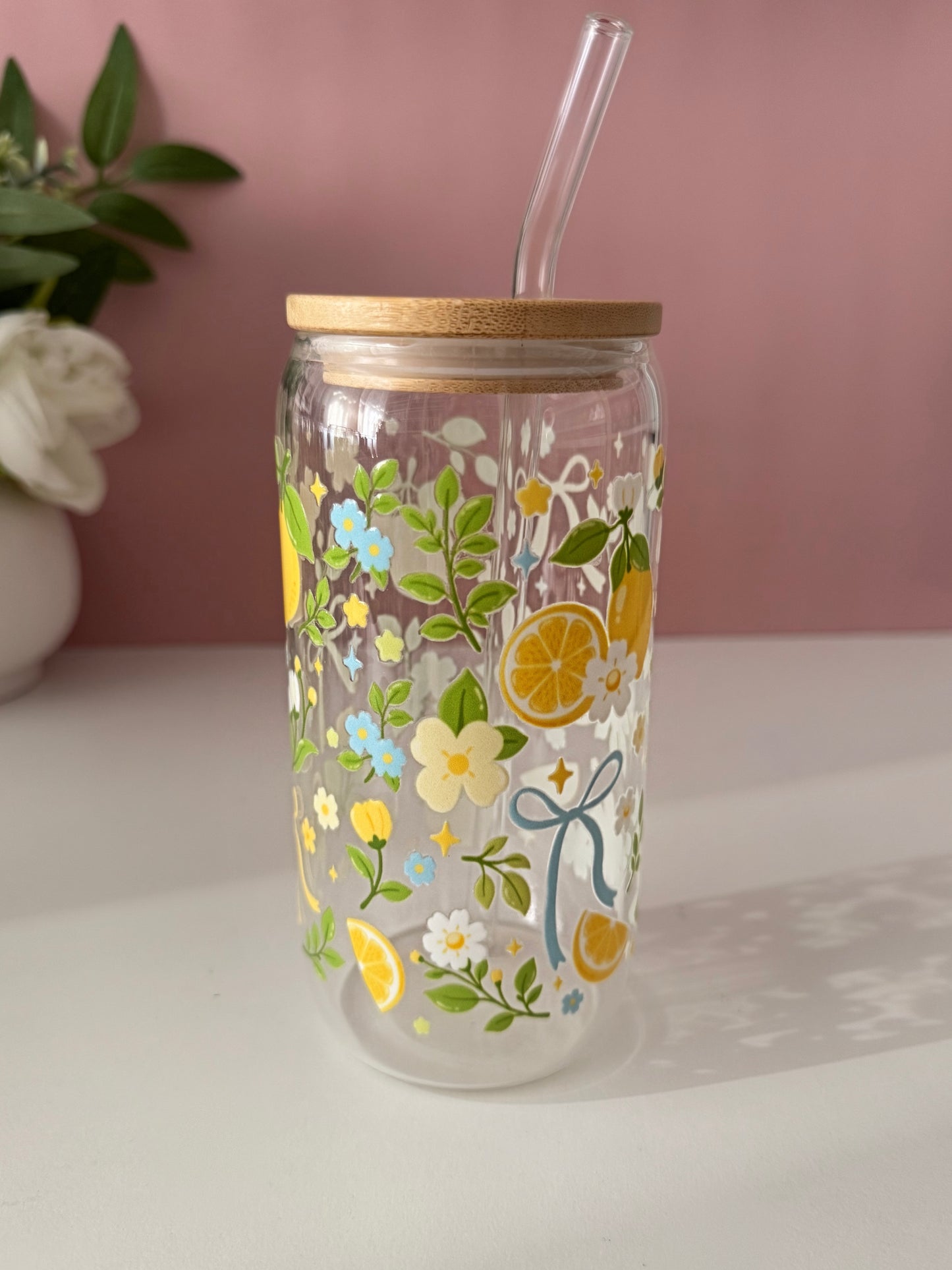 Lemon Blossom Glass Cup