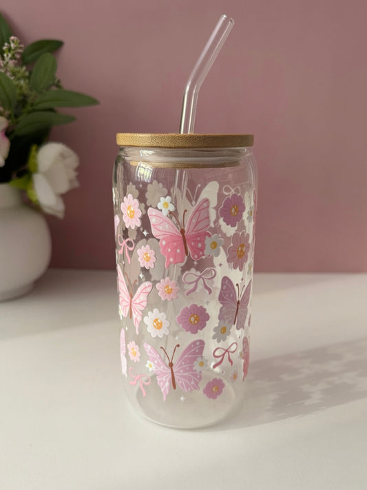 Butterfly Glass Cup