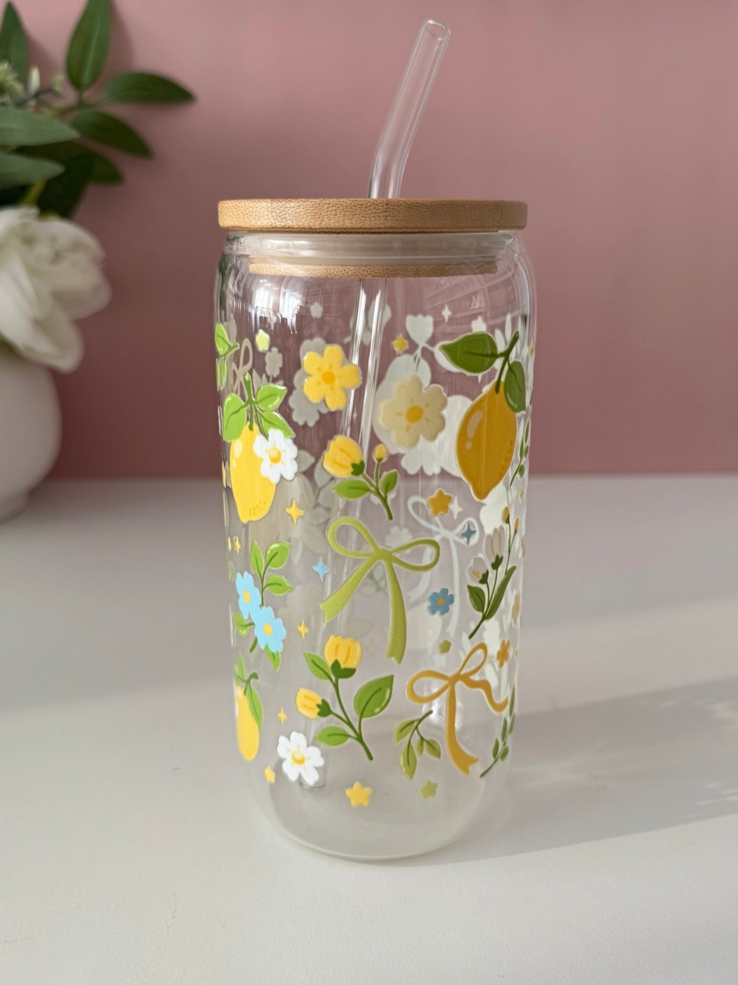 Lemon Blossom Glass Cup