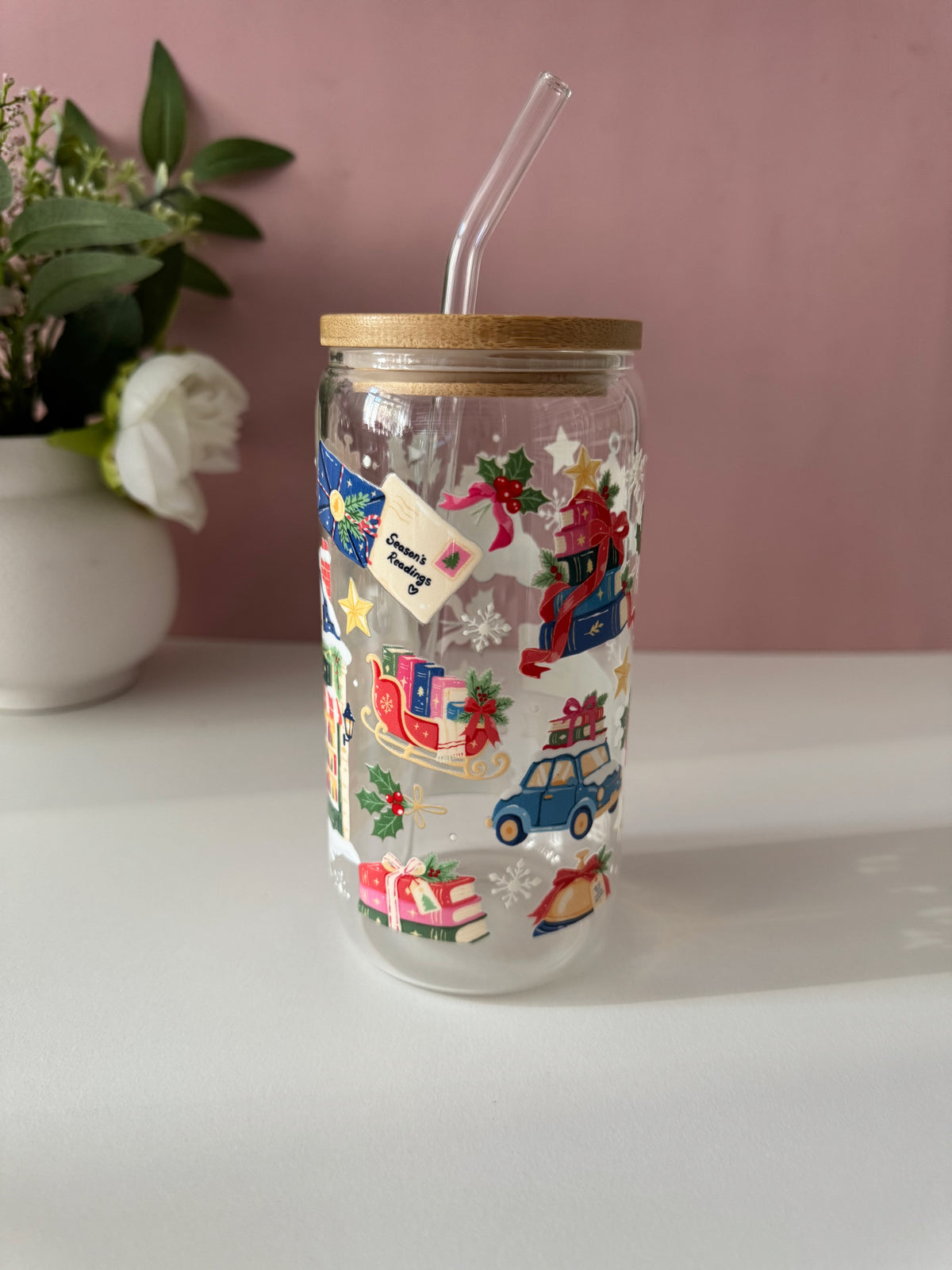 The Bookshop Glass Cup