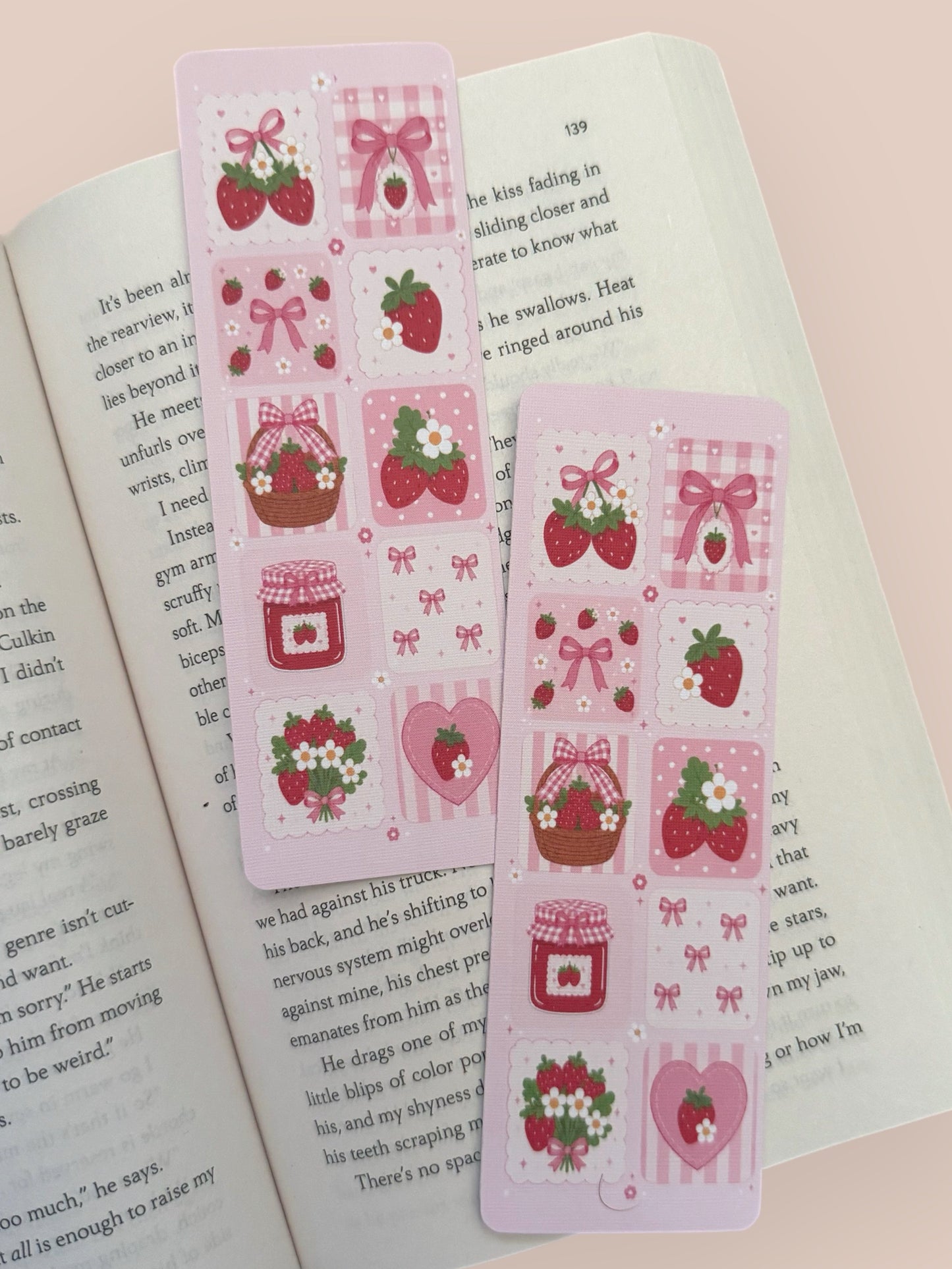 Strawberry Picnic Bookmark