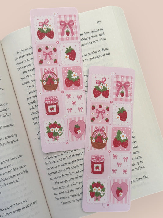 Strawberry Picnic Bookmark