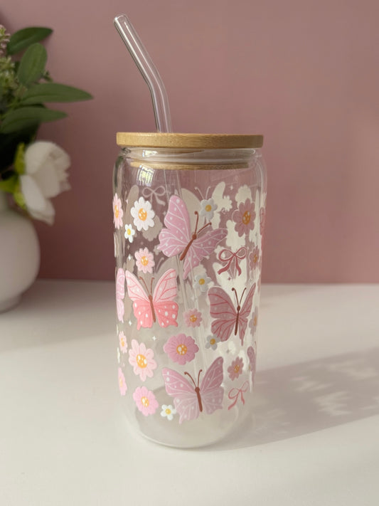 Butterfly Glass Cup