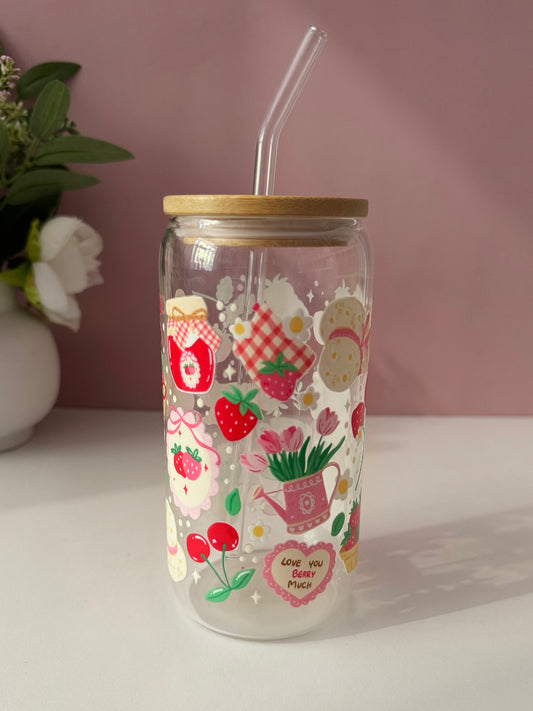 Strawberry Glass Cup