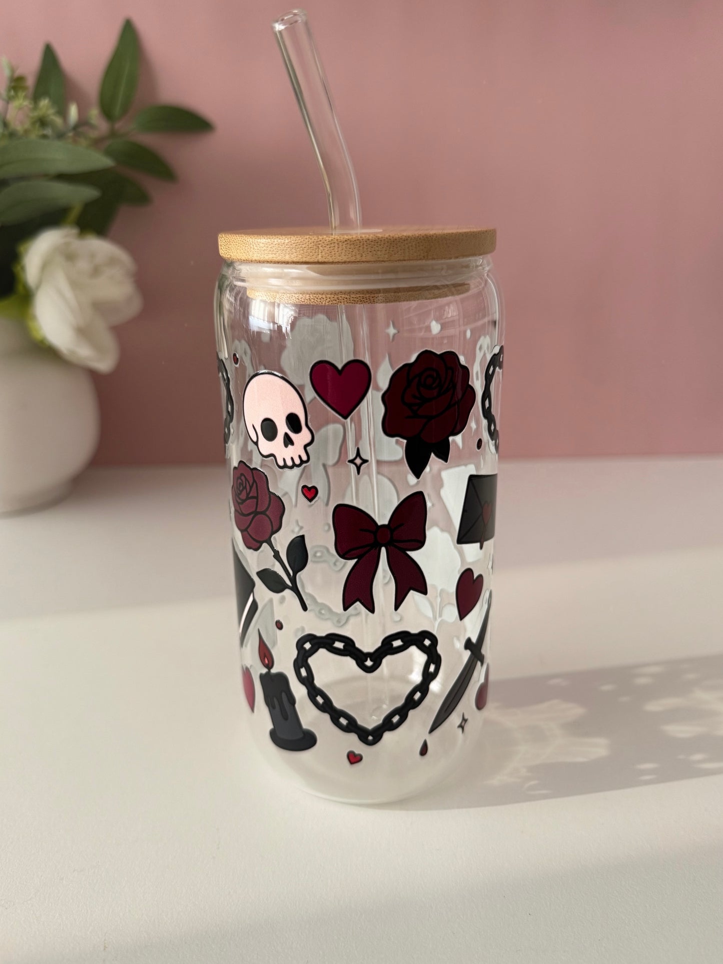 Dark Romance Glass Cup
