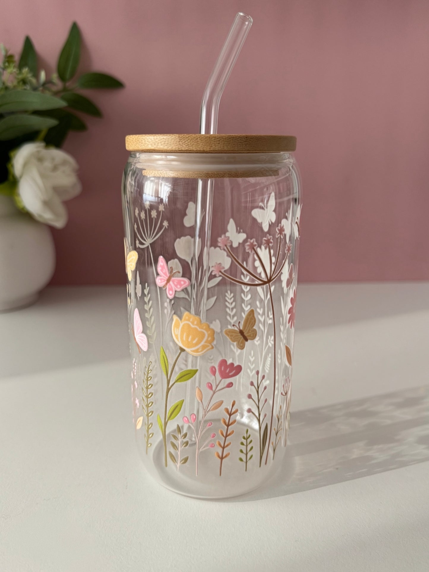 Butterfly Meadow Glass Cup