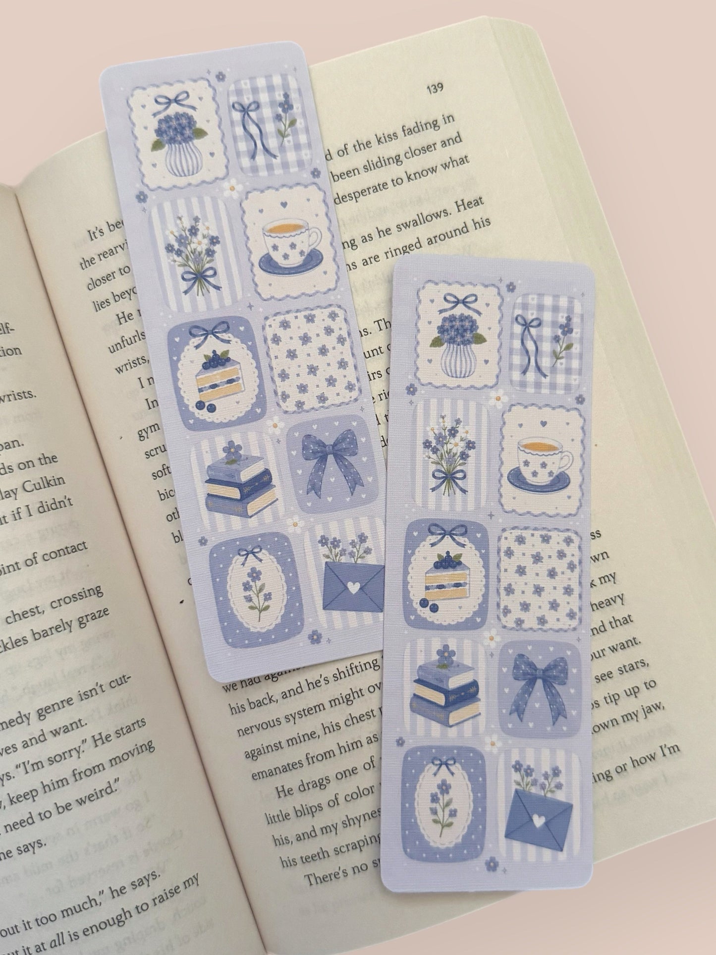 Blueberry Bows Bookmark